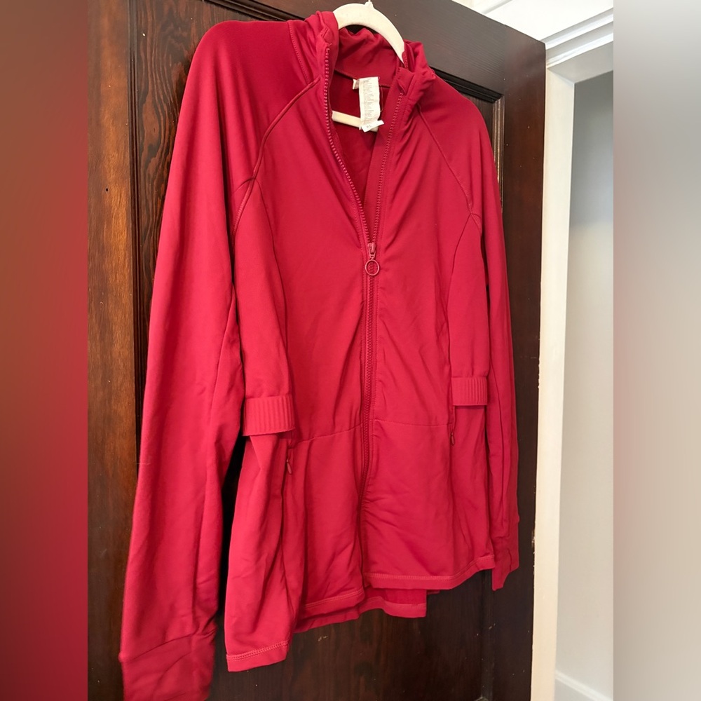Fabletics Red Full-Zip Jacket - image 4